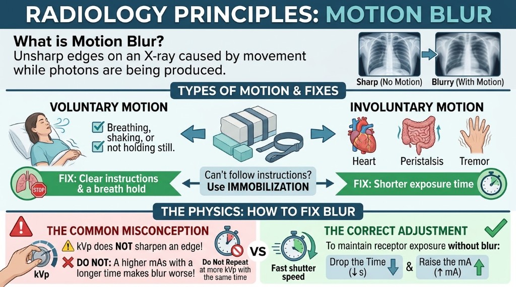 Motion blur: shorten exposure time to keep edges sharp.